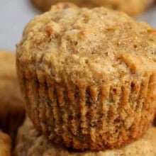 close up of Banana Bread Muffins