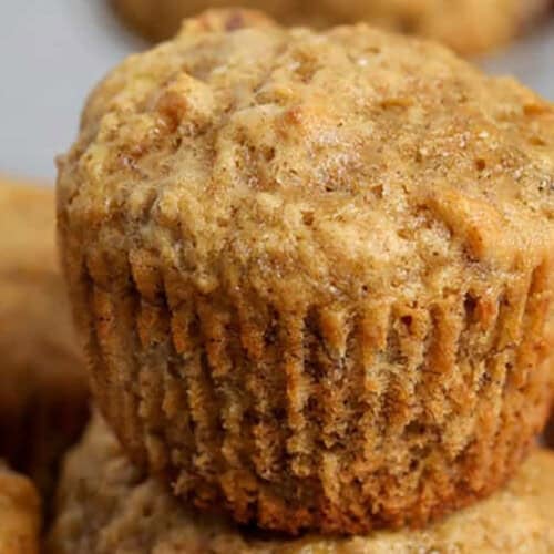 close up of Banana Bread Muffins