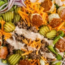 close up of Big Mac Salad