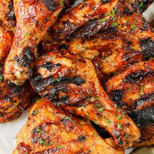 close up of Grilled BBQ Chicken