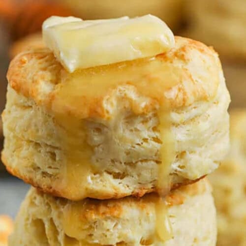 close up of Homemade Buttermilk Biscuits