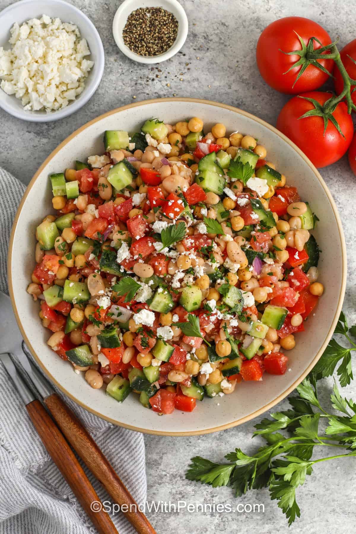 top view of Dense Bean Salad