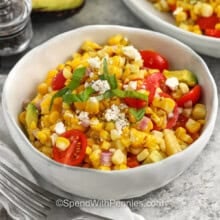 fresh Grilled Corn Salad in a bowl