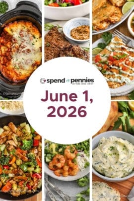 Weekly Meal Plan for June 1, 2026 FT