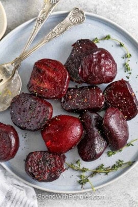 plated Roasted Beets