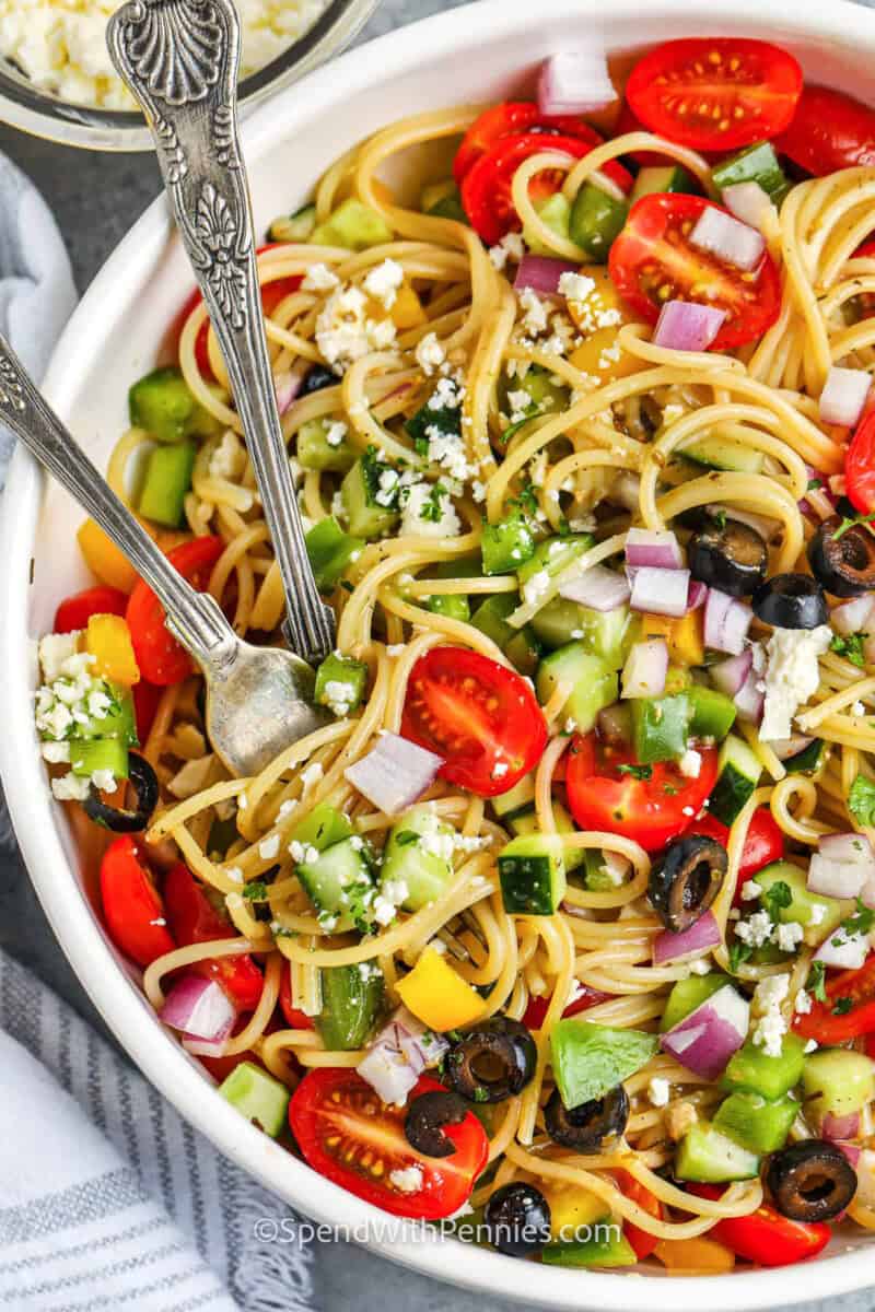 bowl of Spaghetti Salad