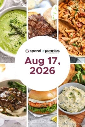 Weekly Meal Plan for Aug 17, 2026 FT