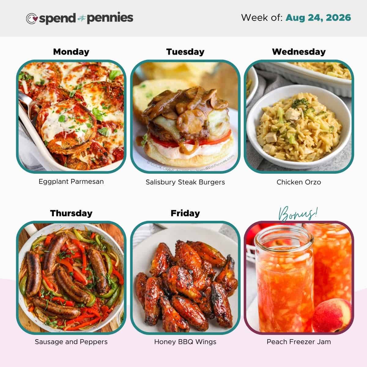 Weekly Meal Plan for Aug 24, 2026 Hero