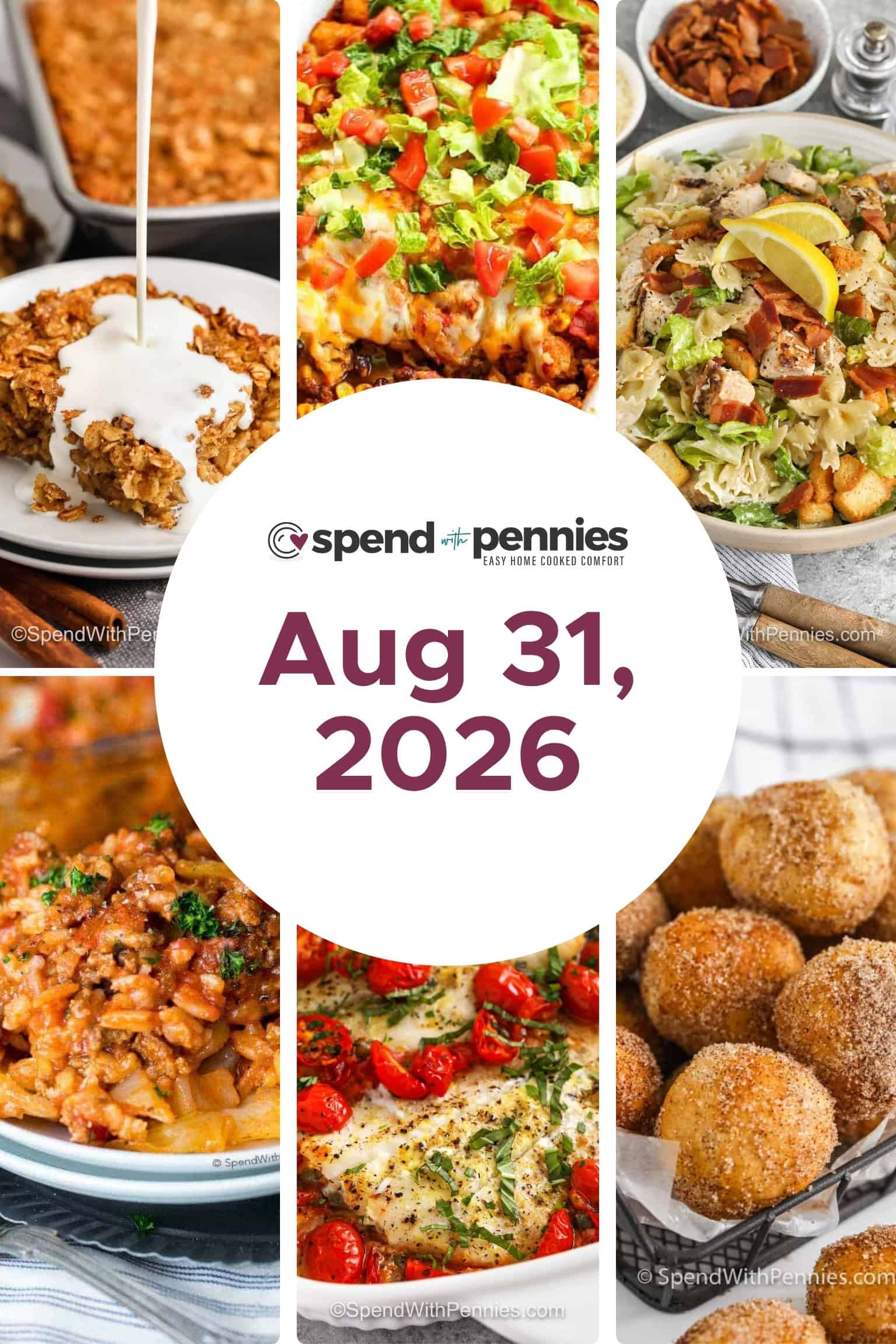 Weekly Meal Plan Aug 31, 2026
