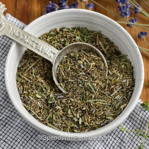 plated dish of Herbes de Provence