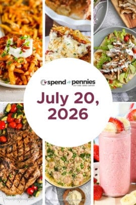 Weekly Meal Plan for Jul 20, 2026 FT