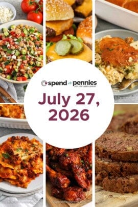 Weekly Meal Plan for Jul 27, 2026 FT