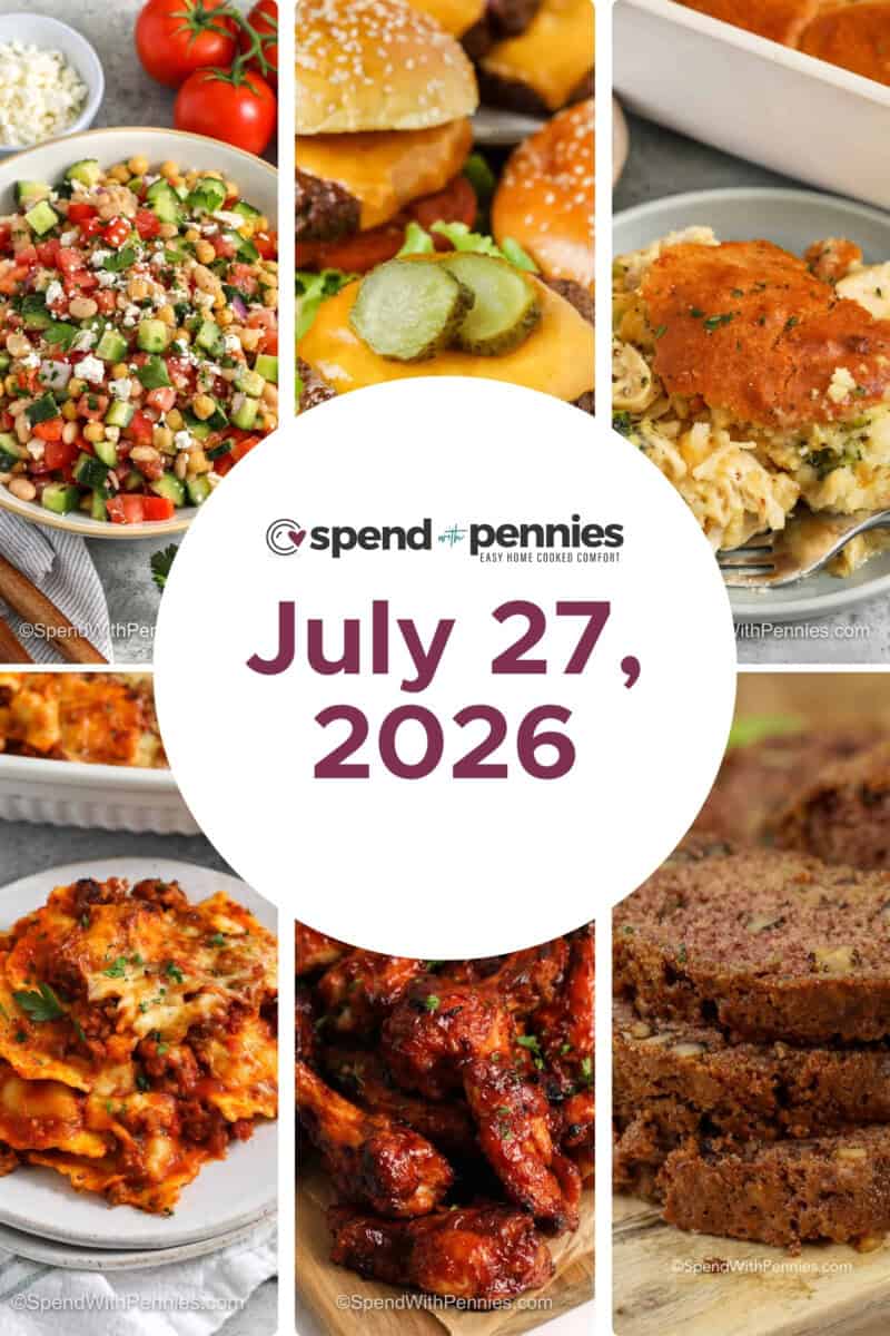 Weekly Meal Plan for Jul 27, 2026 FT
