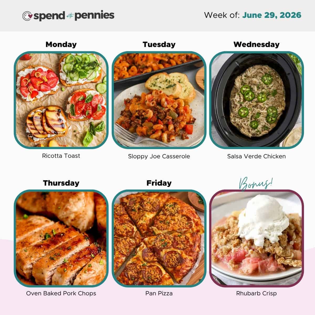 Weekly Meal Plan for Jun 29, 2026 Hero