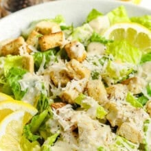 close up of Caesar Salad
