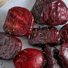 close up of Roasted Beets on a plate