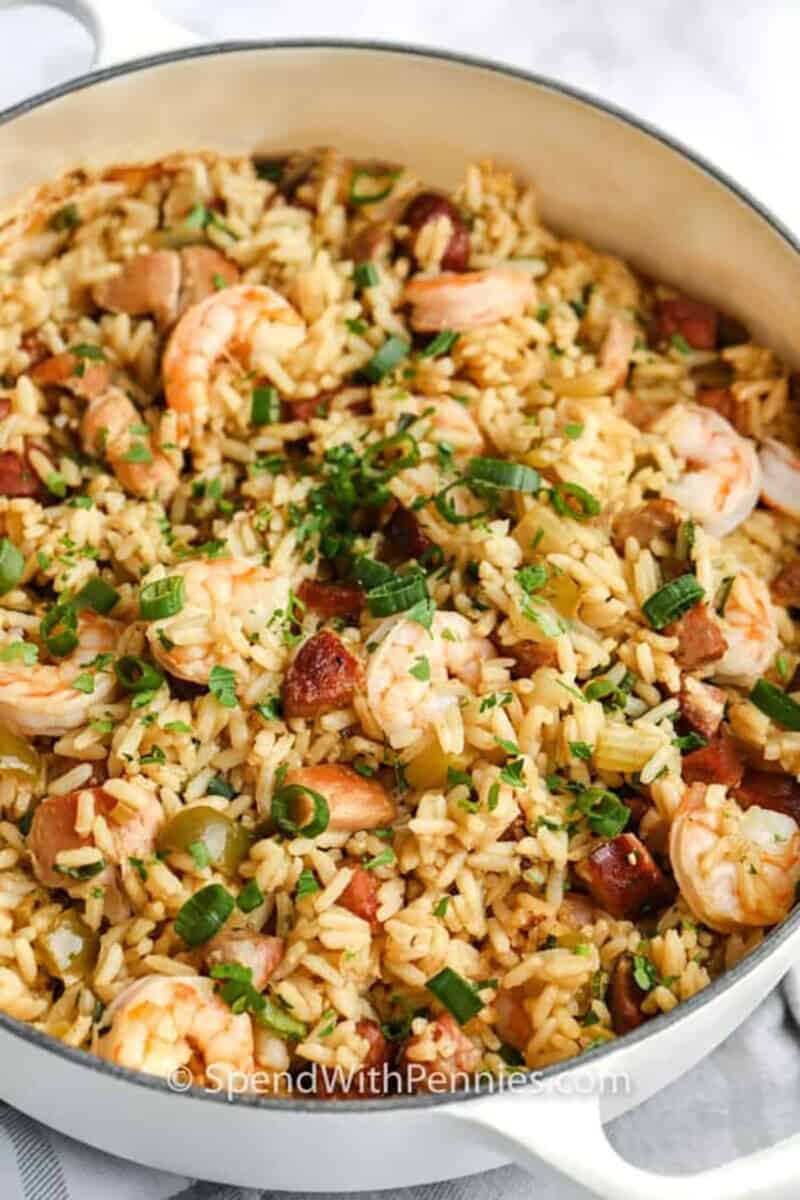 pot of Cajun Jambalaya