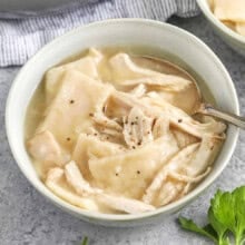 Chicken and Dumplings in bowls