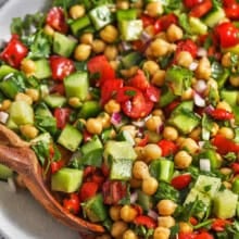 Chickpea Salad in a bowl