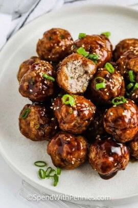 hoisin glazed meatballs
