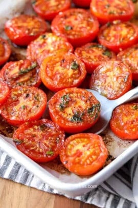 Roasted Tomatoes in a dish
