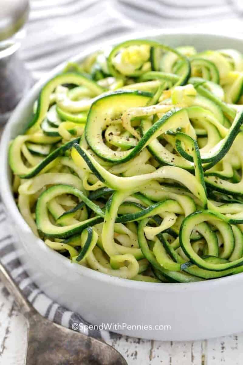 Zucchini Noodles in a bowl