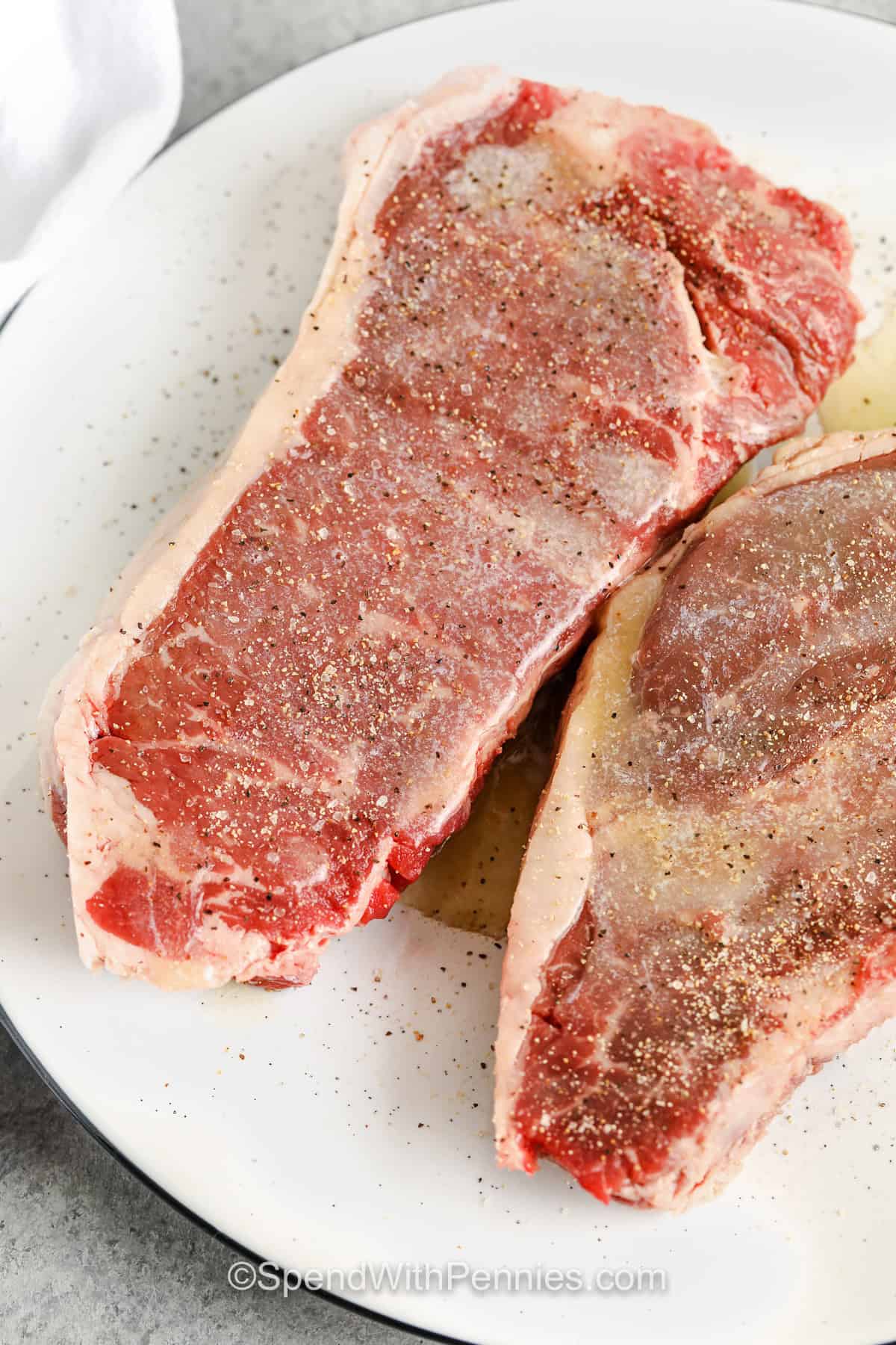 seasoning to steak to make Air Fryer Steak
