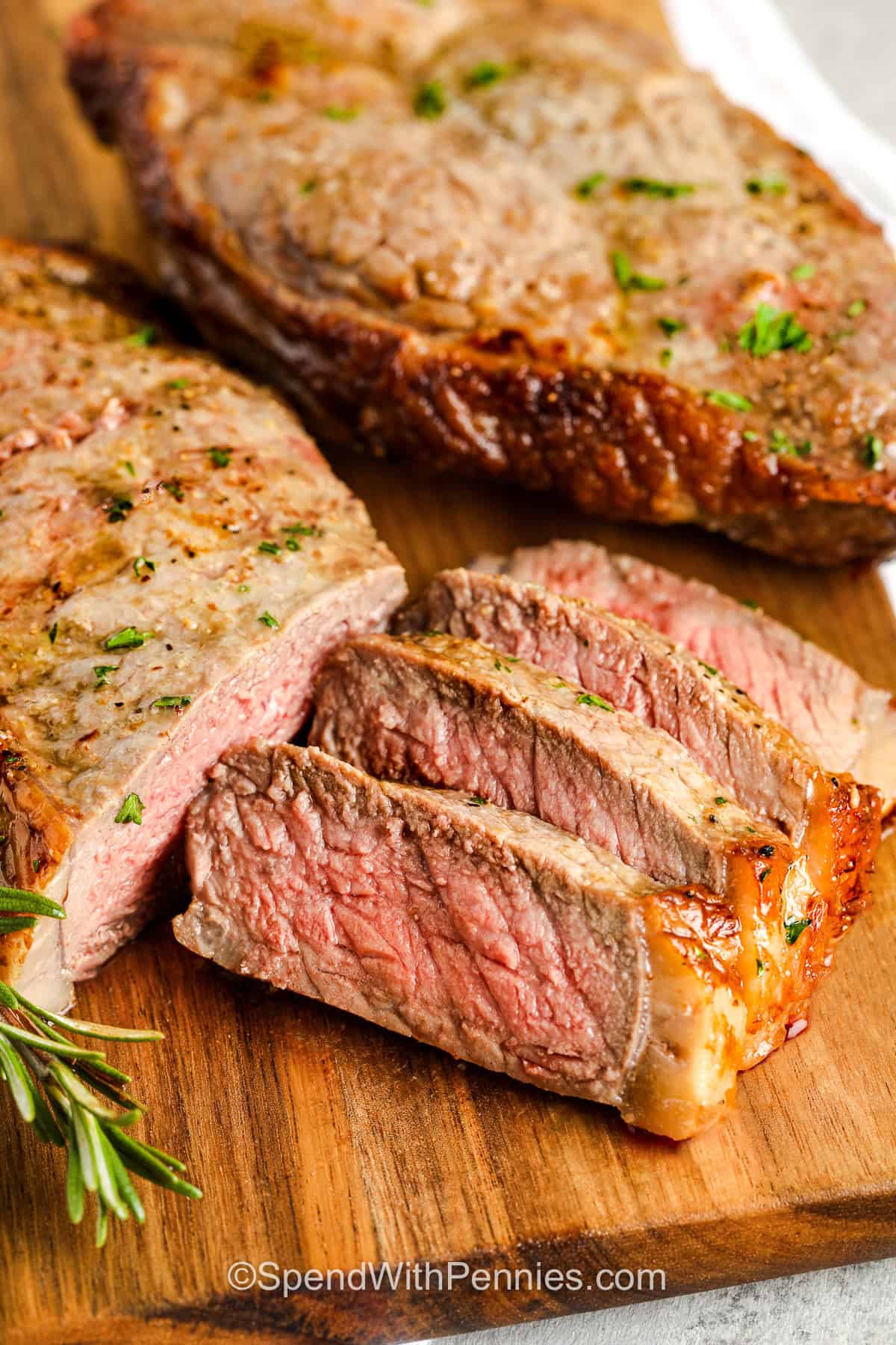 Easy Air Fryer Steak with Garlic Herb Butter