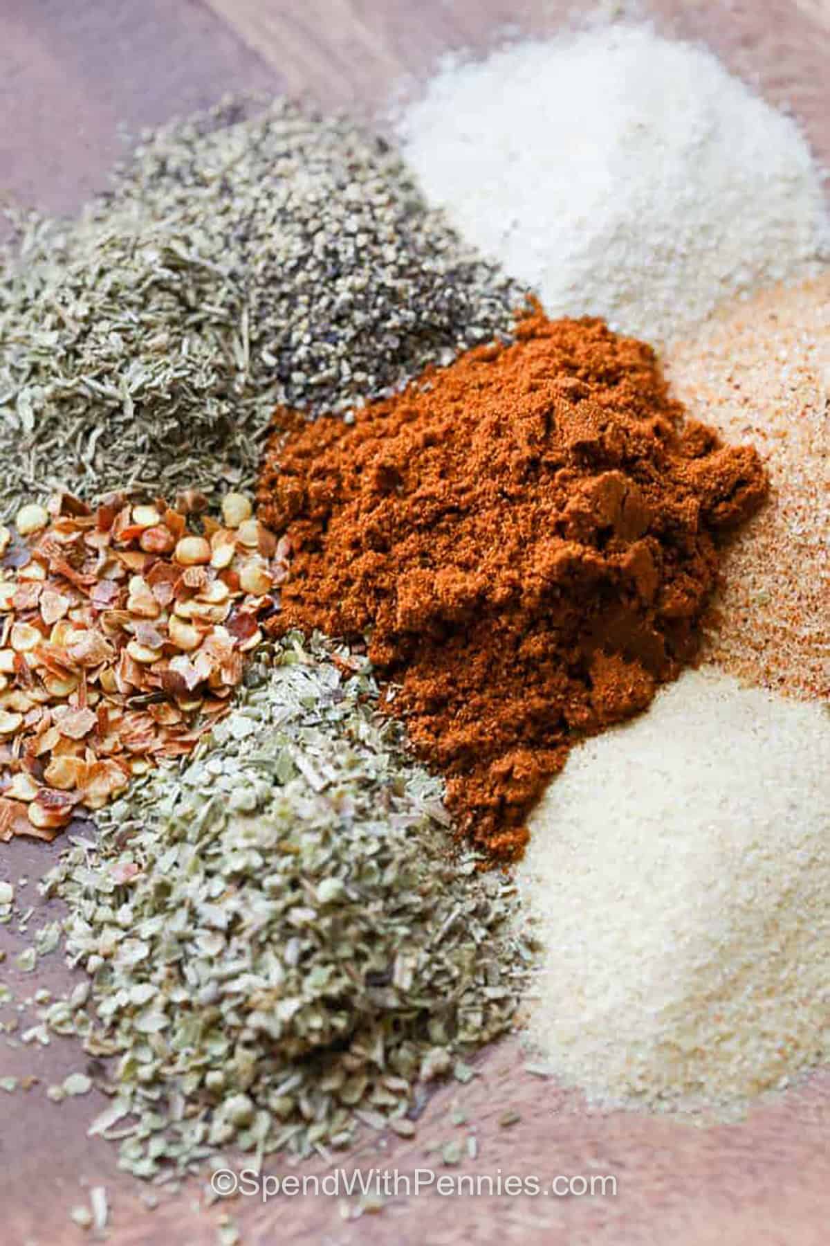 spices to make Cajun Seasoning