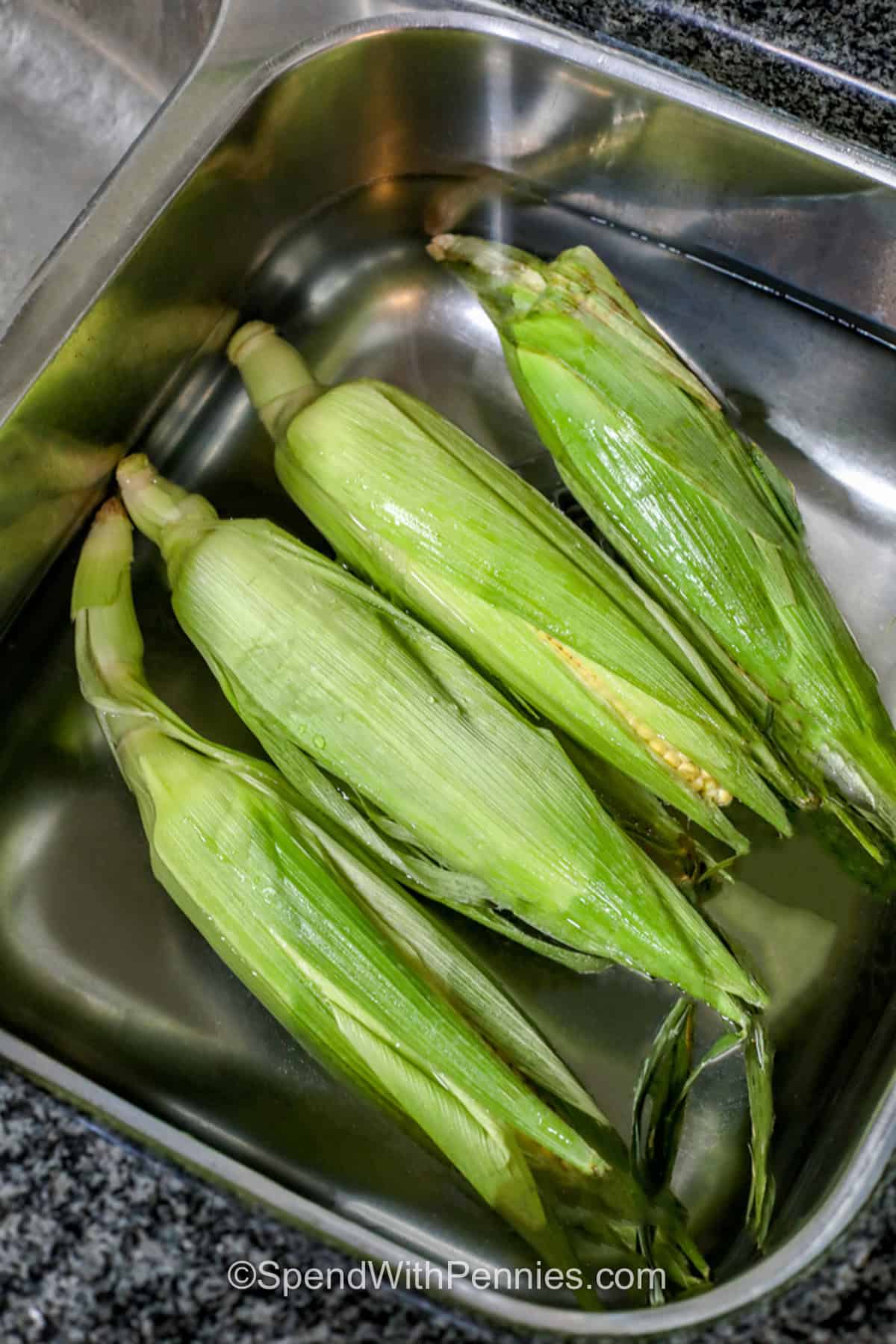 washing Grilled Corn on the Cob