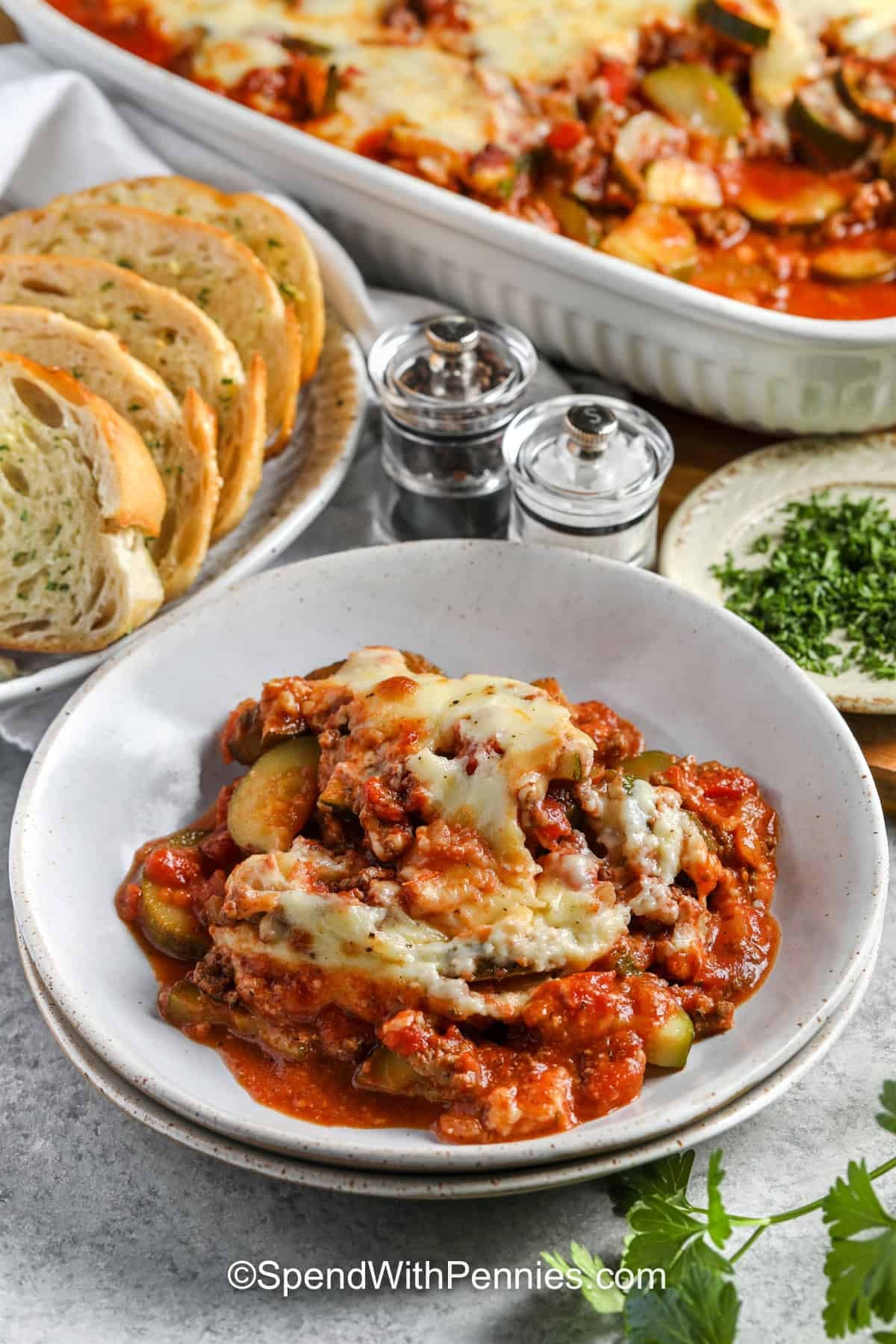 Cheesy Zucchini and Beef Casserole