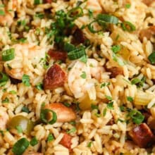 close up of Cajun Jambalaya