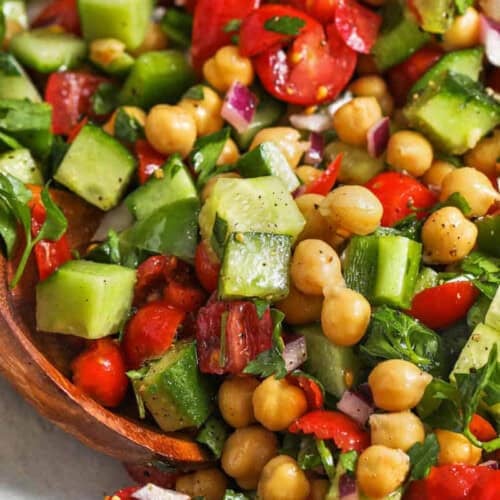 close up of Chickpea Salad