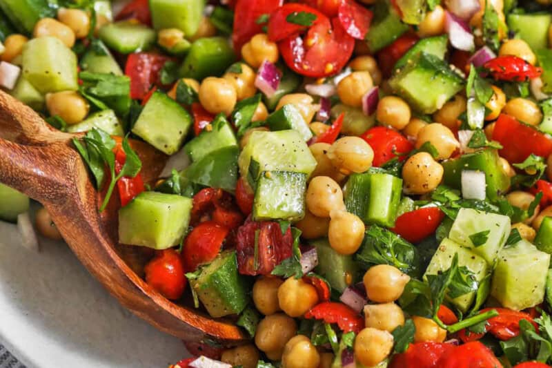 close up of Chickpea Salad