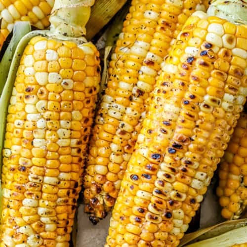 close up of Grilled Corn on the Cob
