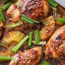 close up of Pineapple Teriyaki Chicken