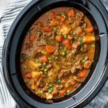crockpot full of Crockpot Beef Stew.