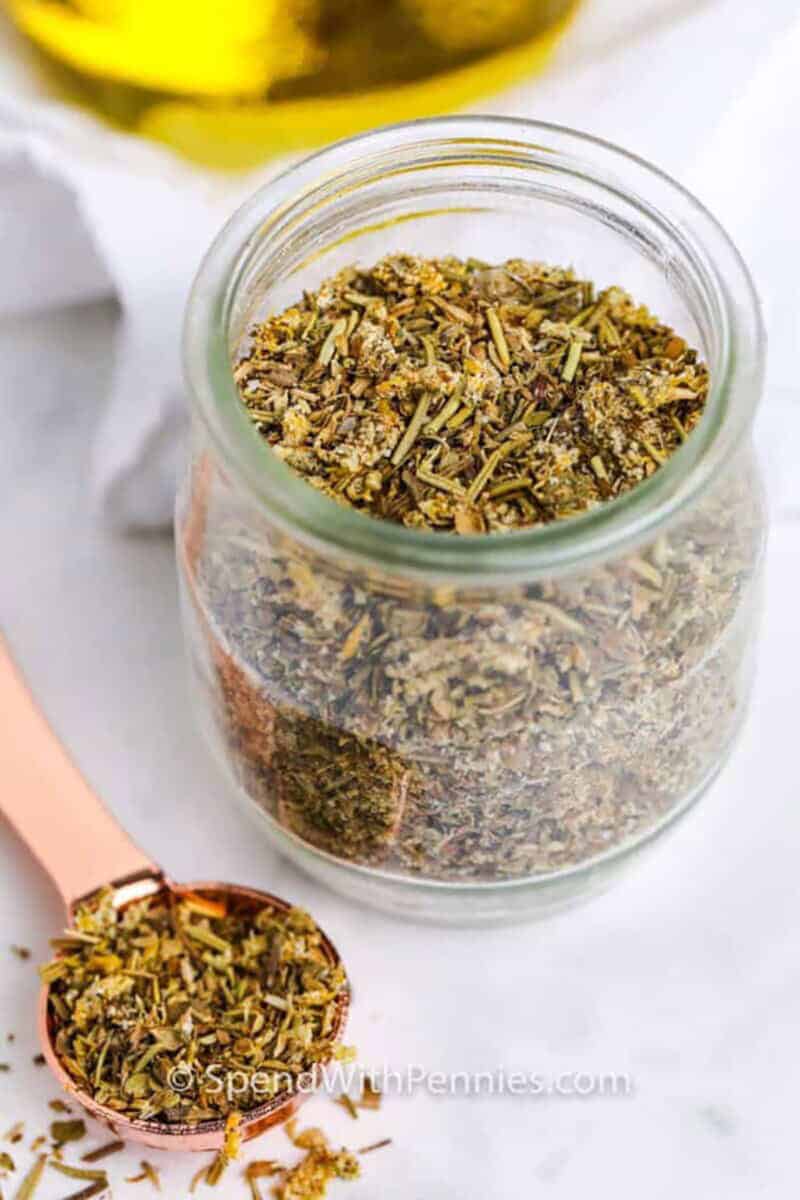 jar of Greek Seasoning.