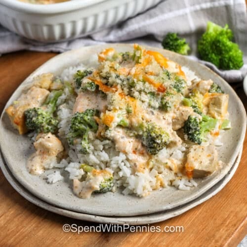 plate of Chicken Divan.