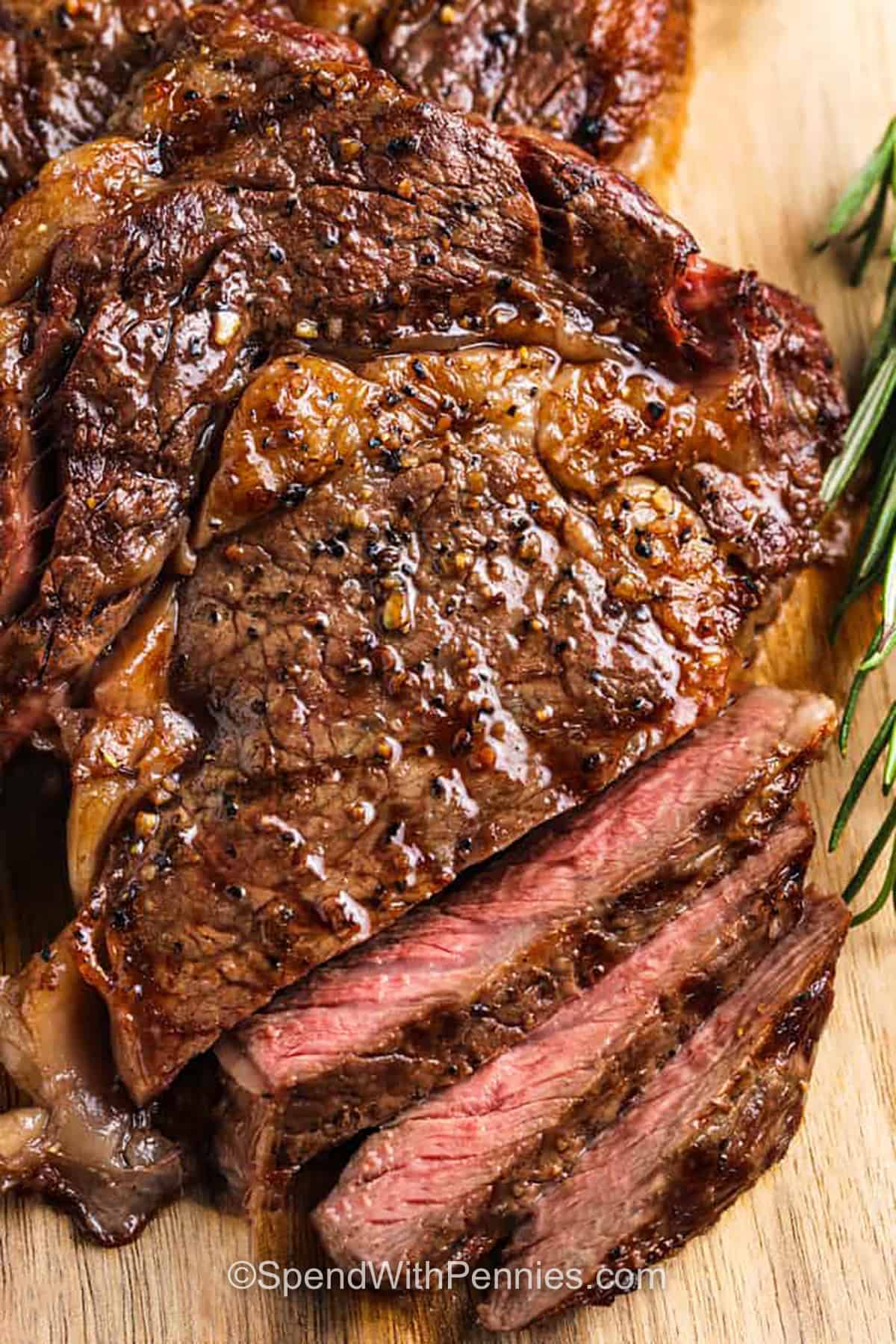 sliced ribeye steak.