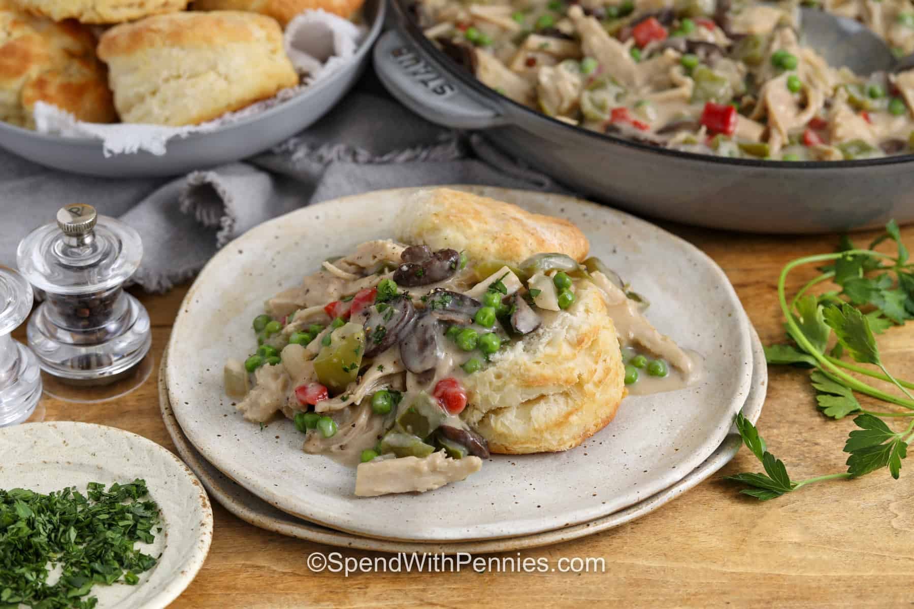 A Warm Biscuit-Topping Dinner Made in One Skillet
