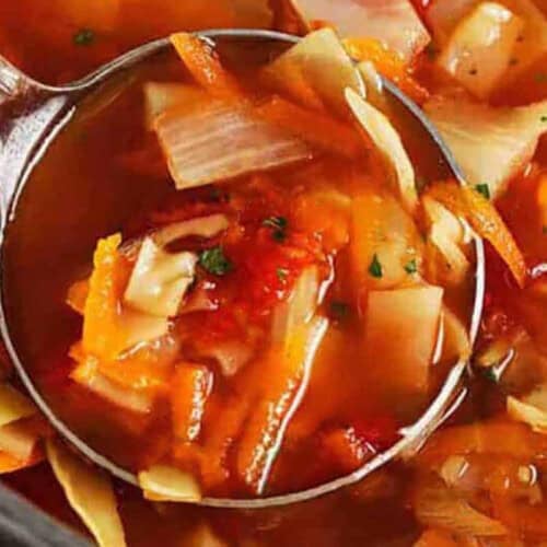 close up of Cabbage Soup