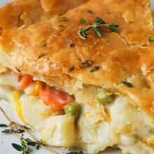 close up of Chicken Pot Pie slice