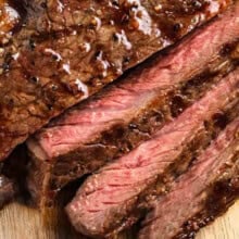 close up of sliced Perfect Ribeye Steak.