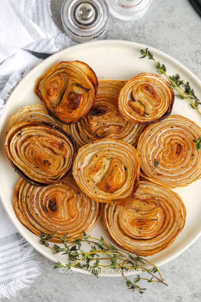 plated Roasted Onions.