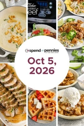 Meal plan for the week of Oct 5 2026 FT.