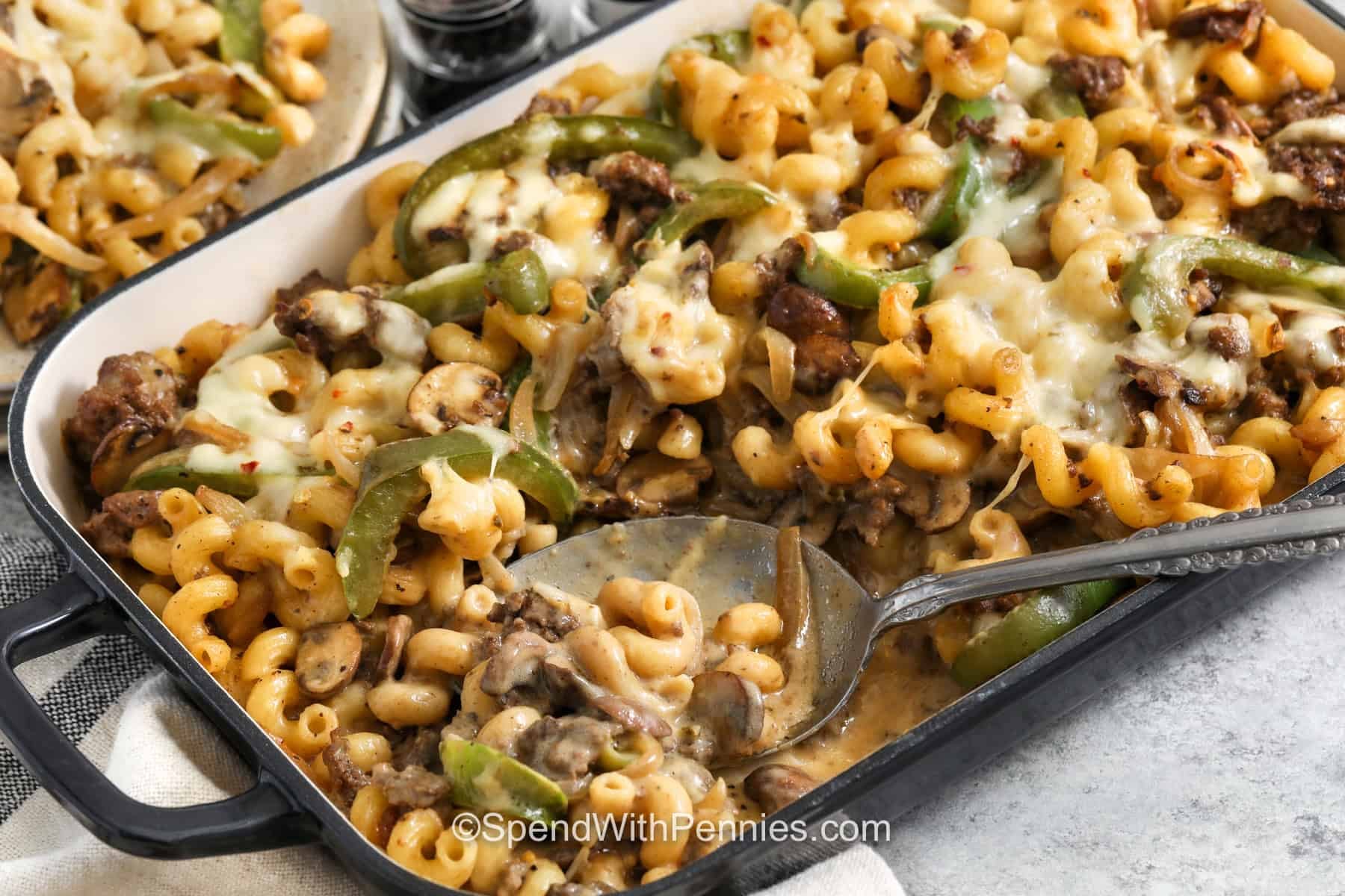 Quick & Easy Philly Cheesesteak Casserole