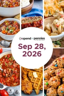 Meal plan for the week of Sep 28 2026 FT.
