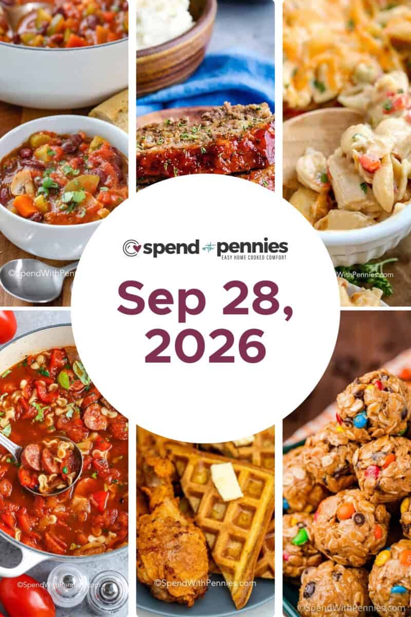 Meal plan for the week of Sep 28 2026 FT.