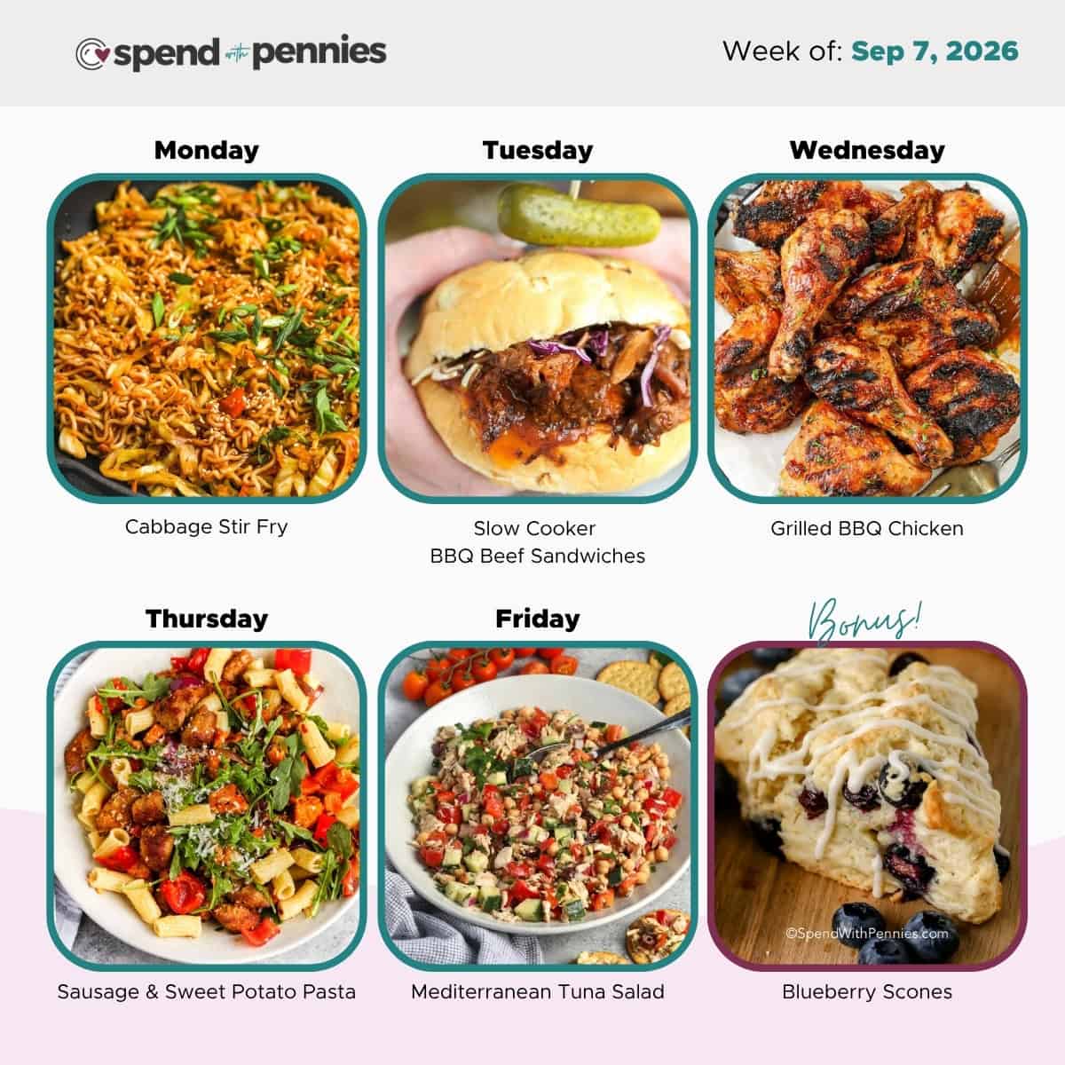 Meal plan for the week of Sep 7 2026 Hero